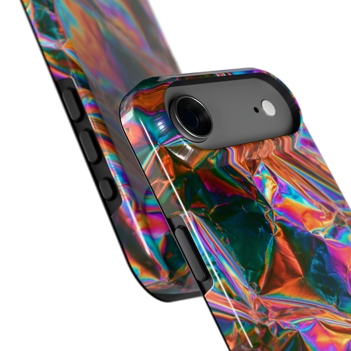 Holografische print hoesje voor iPhone Air, close-up