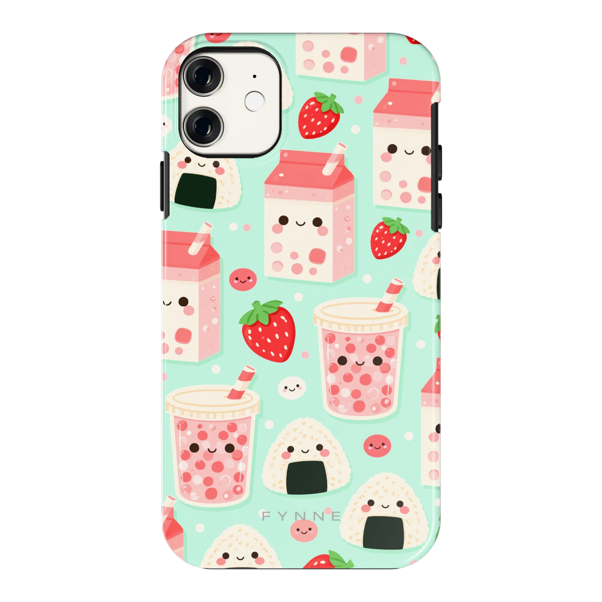 Kawaii Aardbeisnacks hoesje voor iPhone 11, achterkant