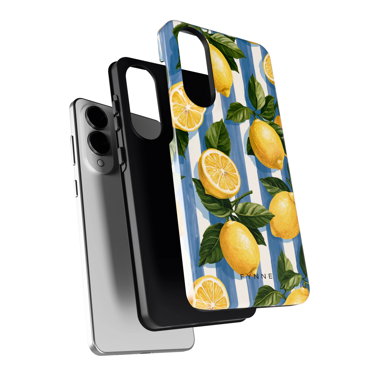 Citroenen op Strepen hoesje voor Galaxy S25 Edge, los van de telefoon