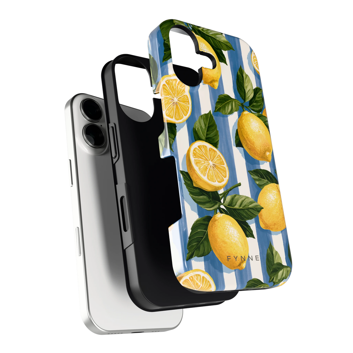 Citroenen op Strepen hoesje voor iPhone 17, los van de telefoon