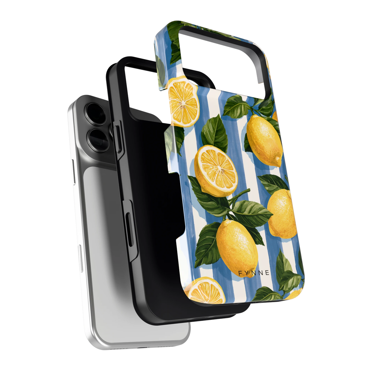 Citroenen op Strepen hoesje voor iPhone 18 Pro Max, los van de telefoon