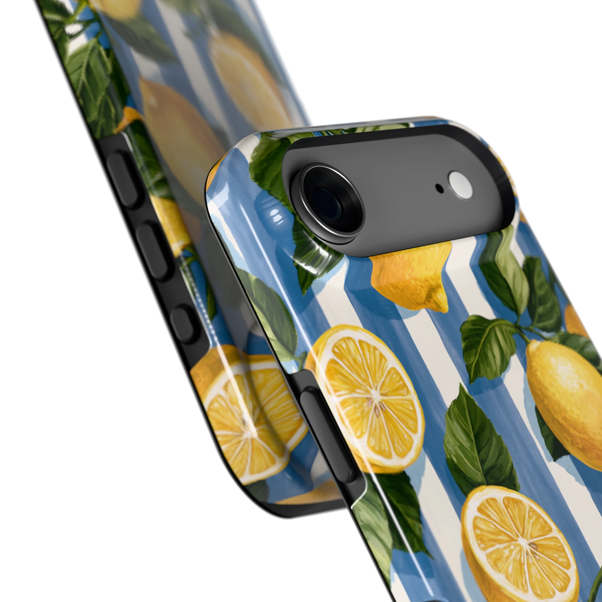 Citroenen op Strepen hoesje voor iPhone Air, close-up