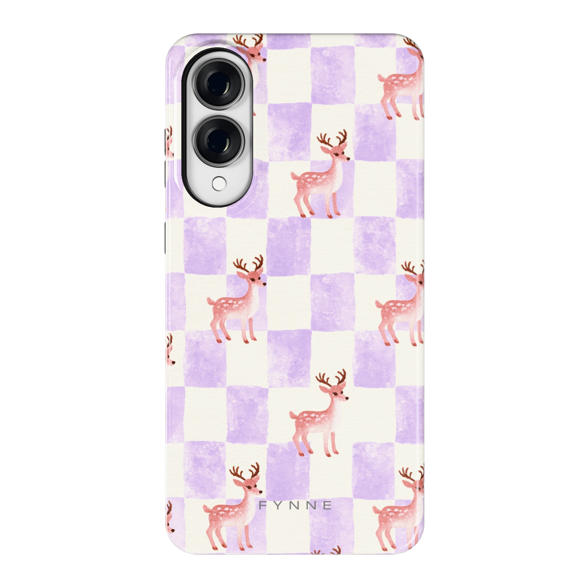 Lila Geruit Hert hoesje voor Galaxy S25 Edge, achterkant