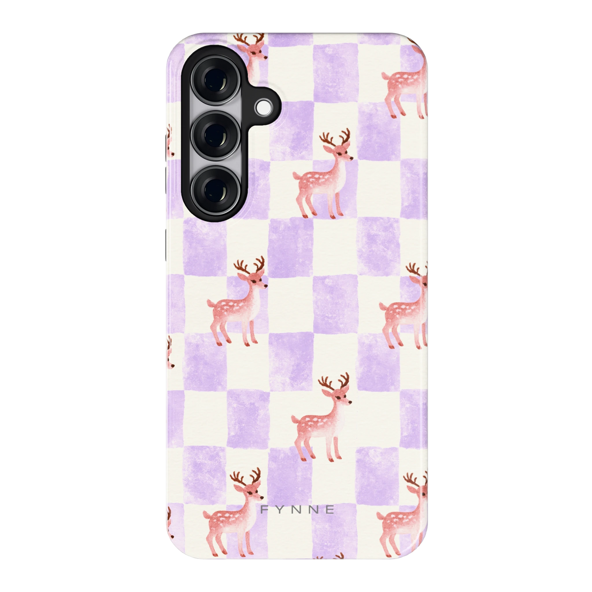 Lila Geruit Hert hoesje voor Galaxy S25+, achterkant