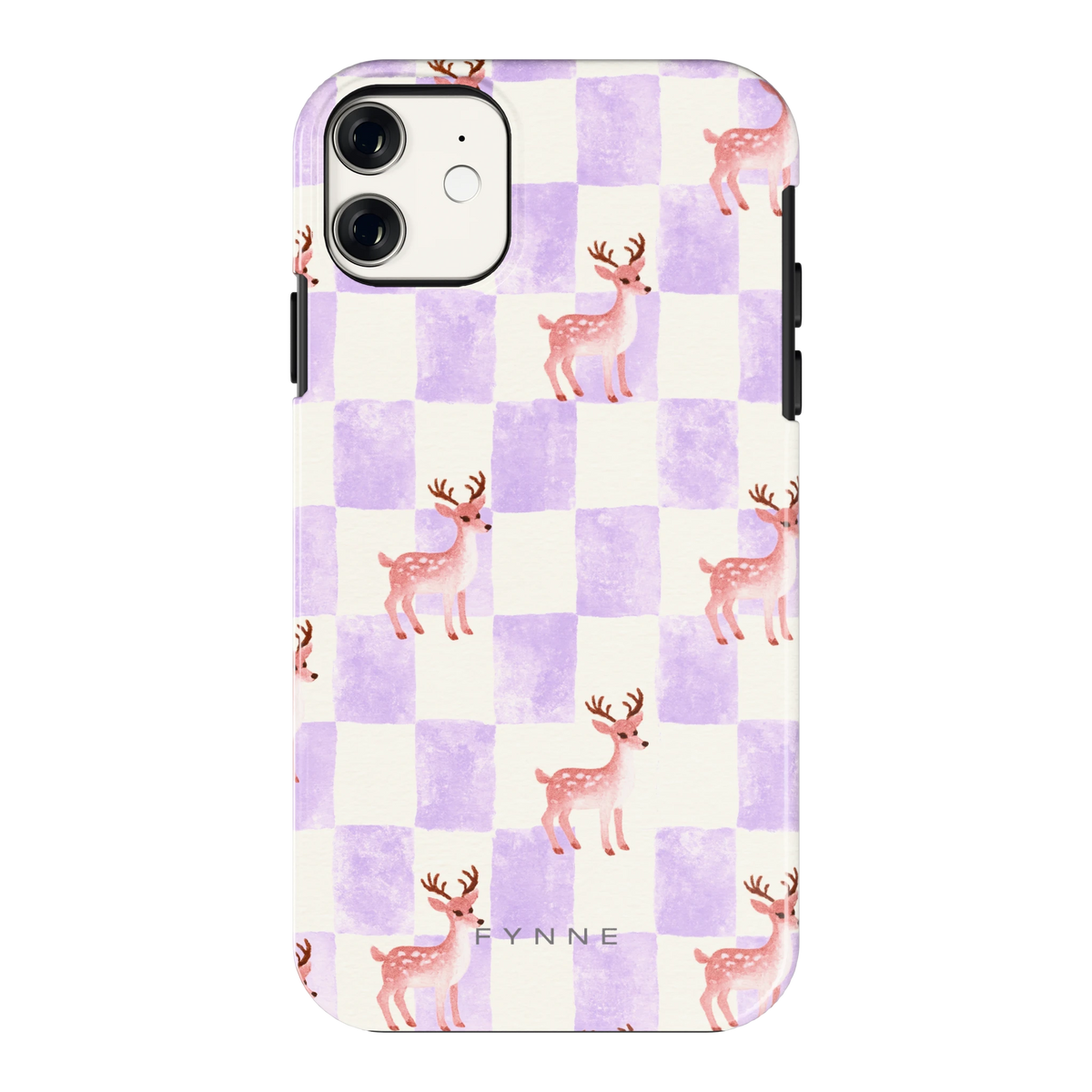 Lila Geruit Hert hoesje voor iPhone 11, achterkant