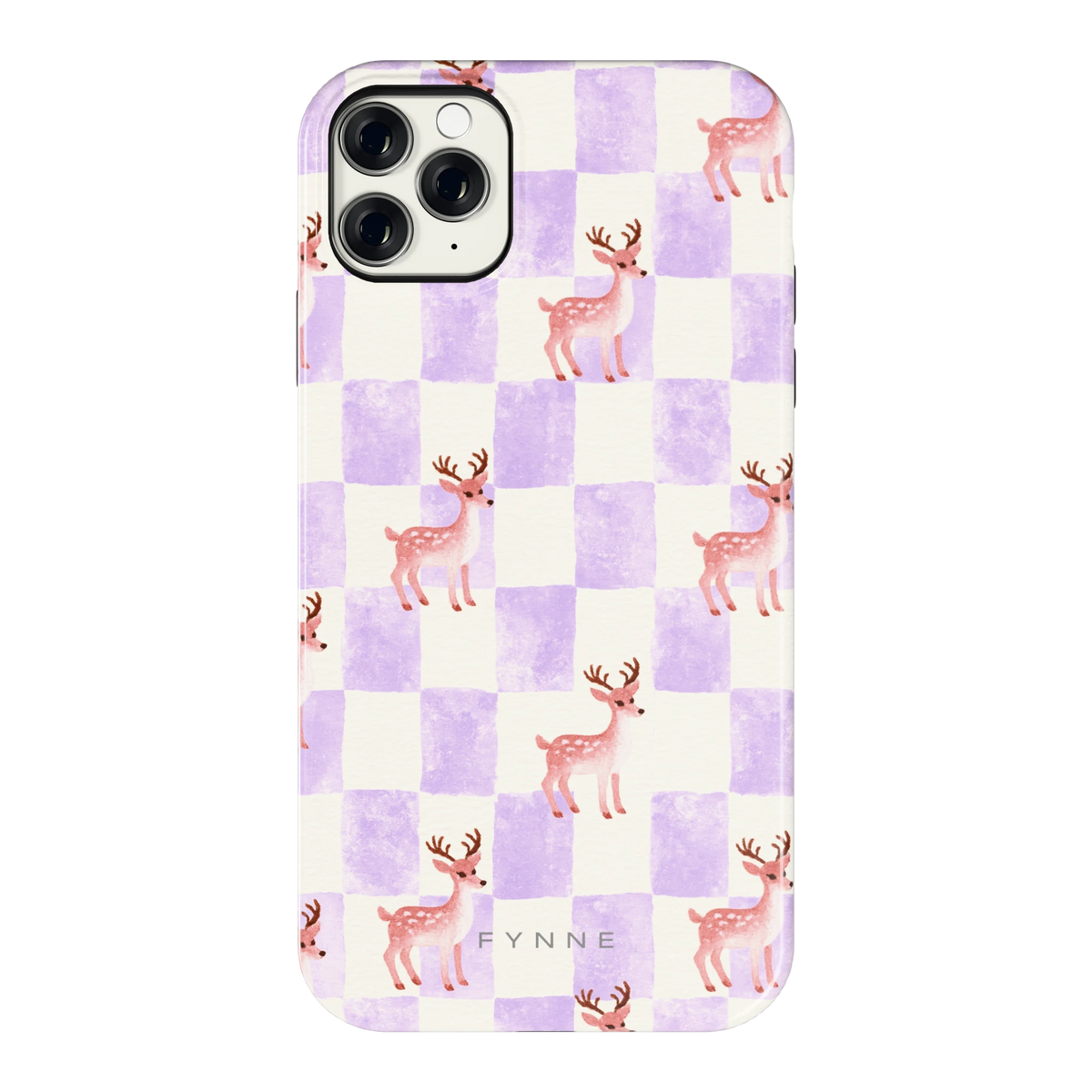 Lila Geruit Hert hoesje voor iPhone 11 Pro Max, achterkant