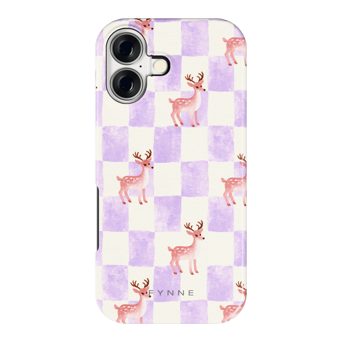 Lila Geruit Hert hoesje voor iPhone 17, achterkant