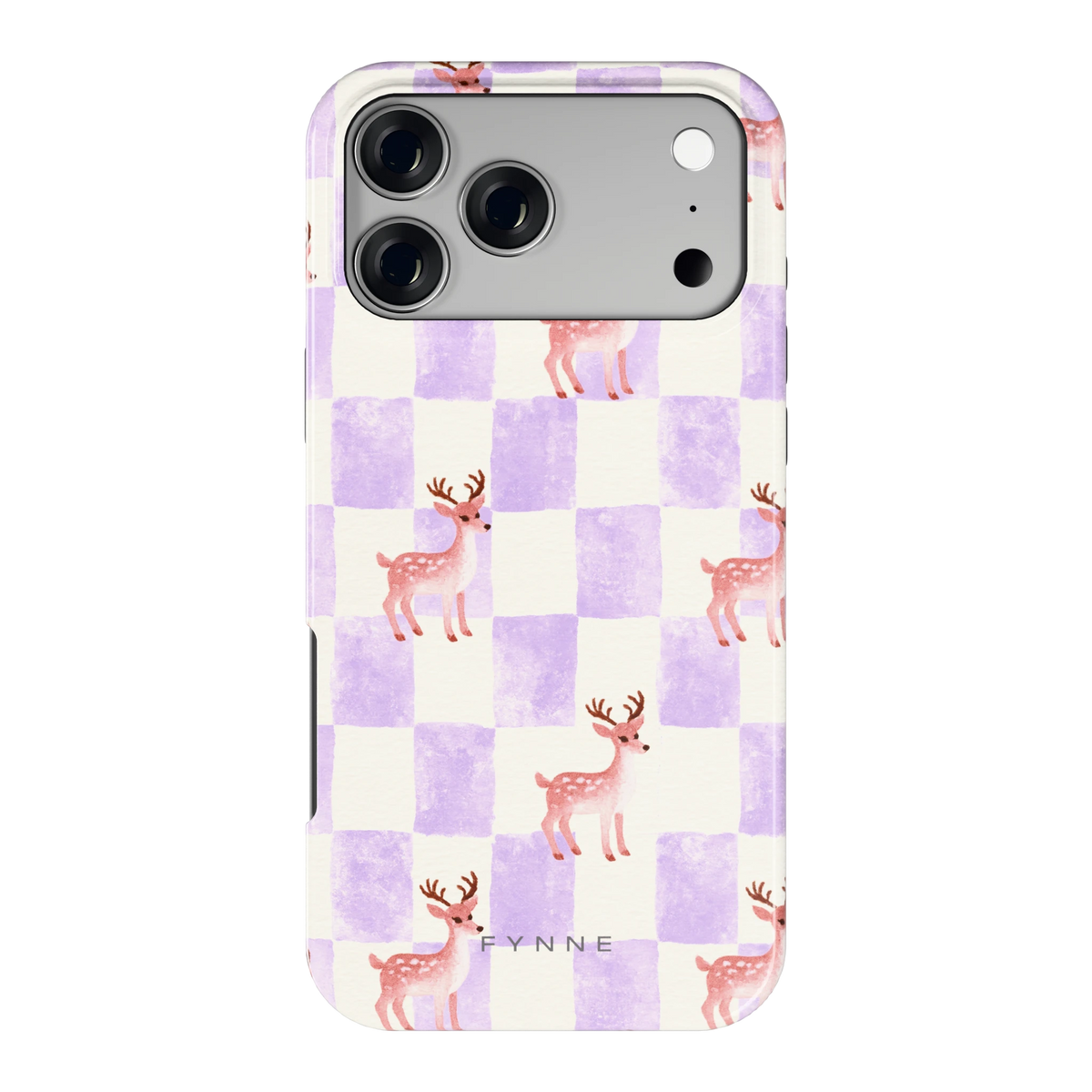 Lila Geruit Hert hoesje voor iPhone 17 Pro Max, achterkant