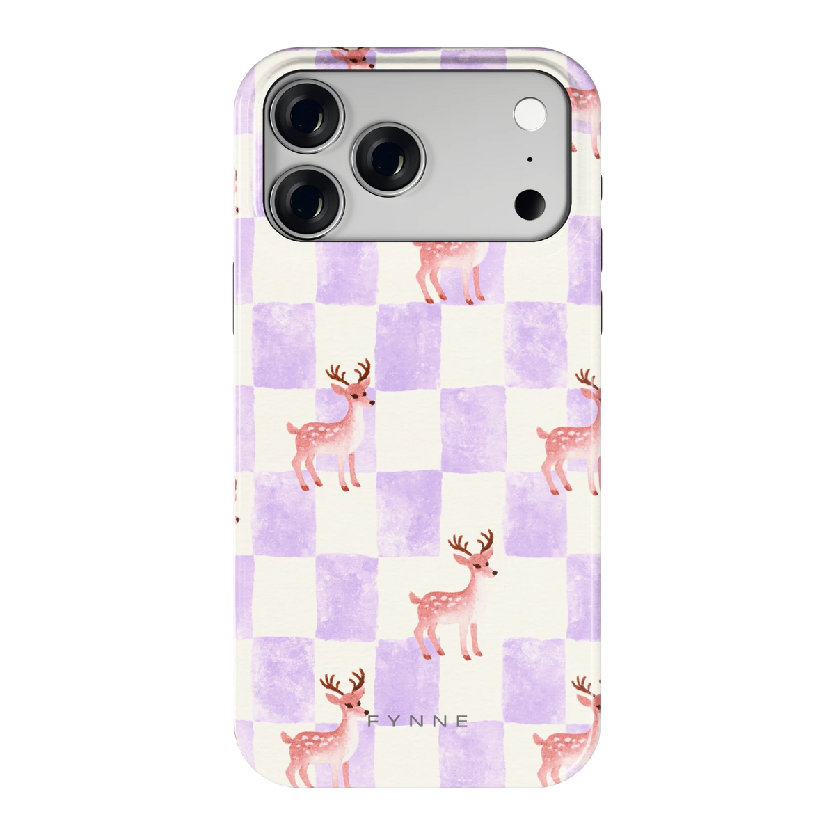 Lila Geruit Hert hoesje voor iPhone 18 Pro Max, achterkant