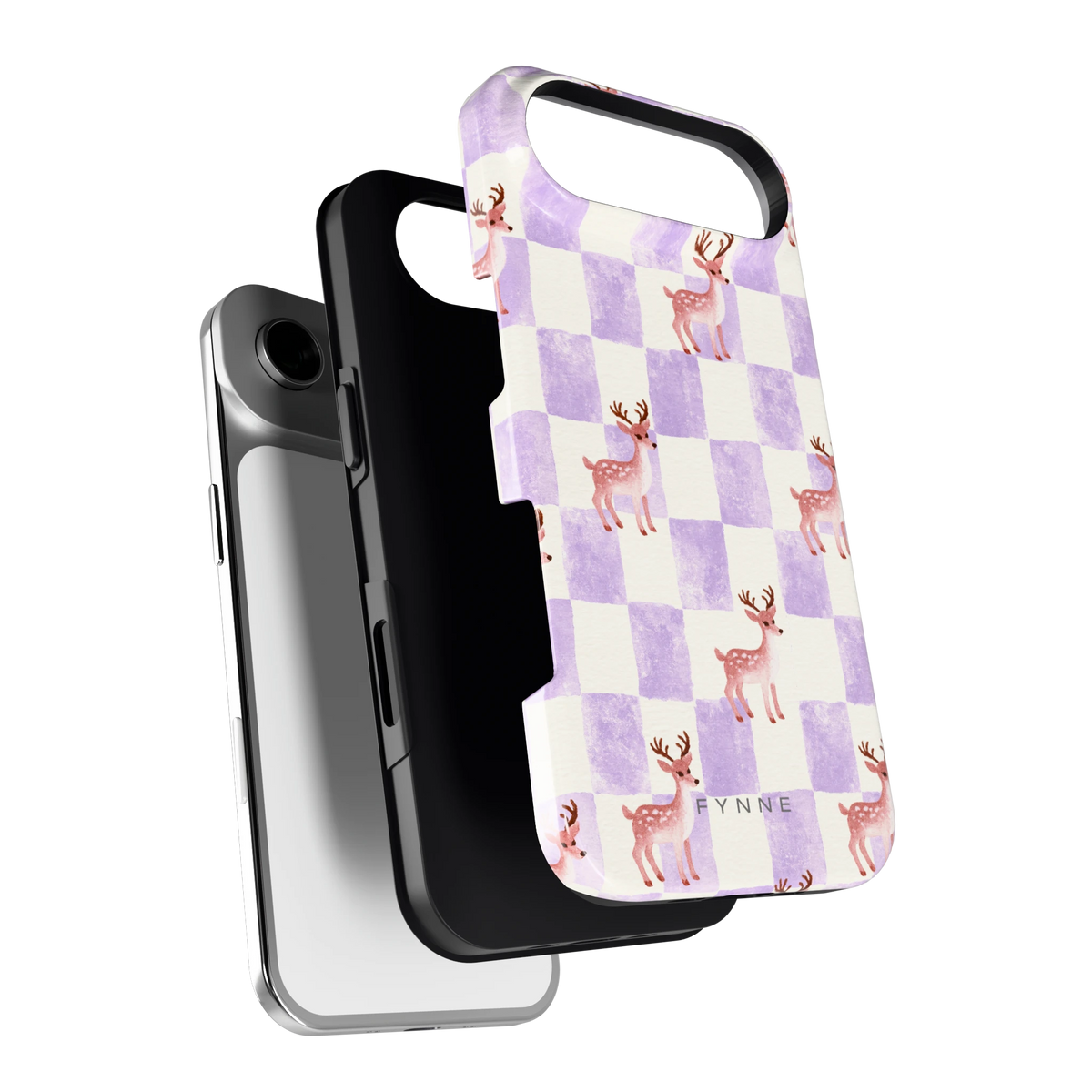 Lila Geruit Hert hoesje voor iPhone Air, los van de telefoon
