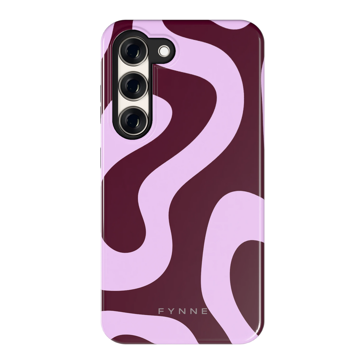 Lila Swirl hoesje voor Galaxy S23, achterkant