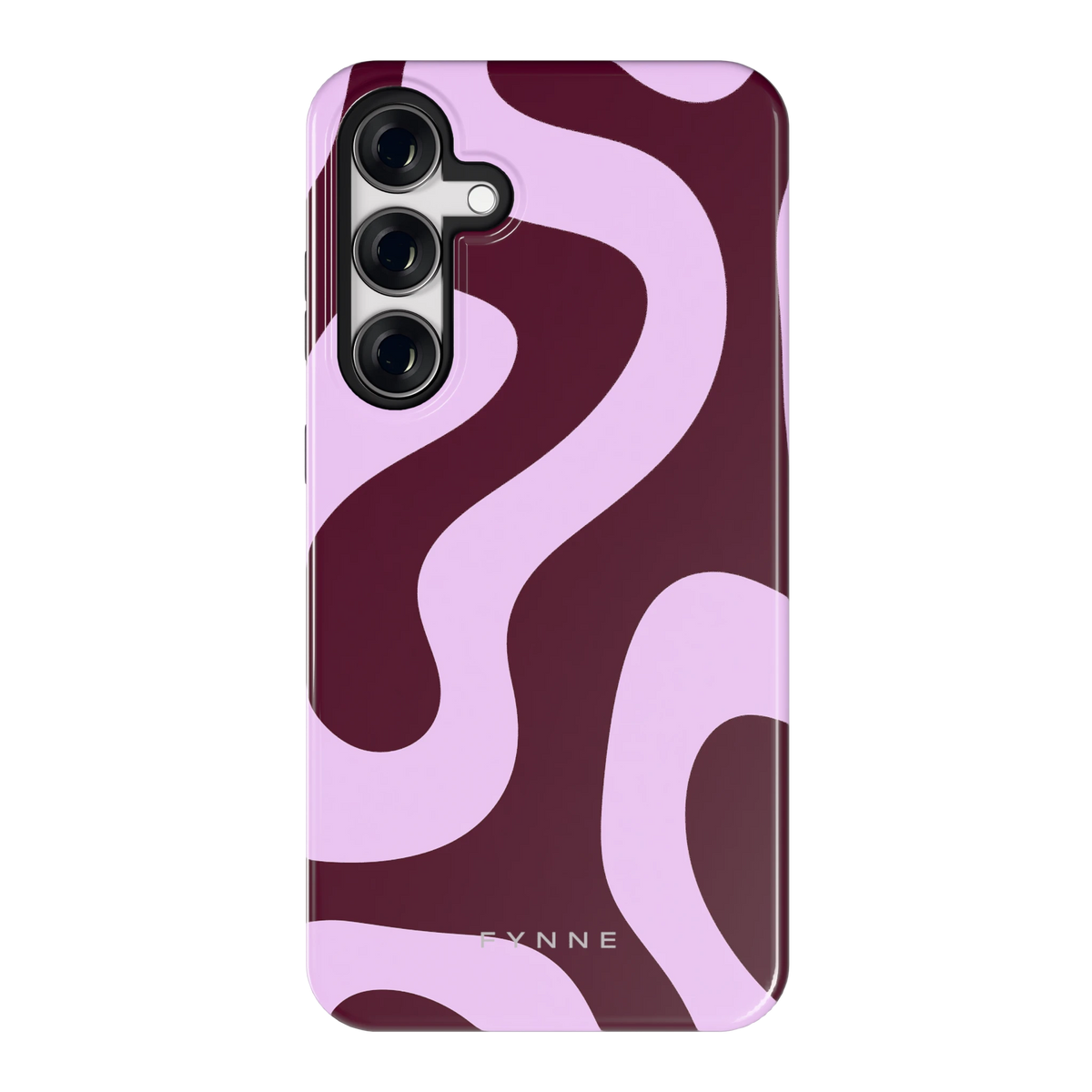 Lila Swirl hoesje voor Galaxy S24+, achterkant