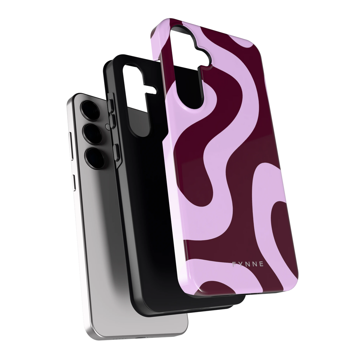 Lila Swirl hoesje voor Galaxy S24+, los van de telefoon
