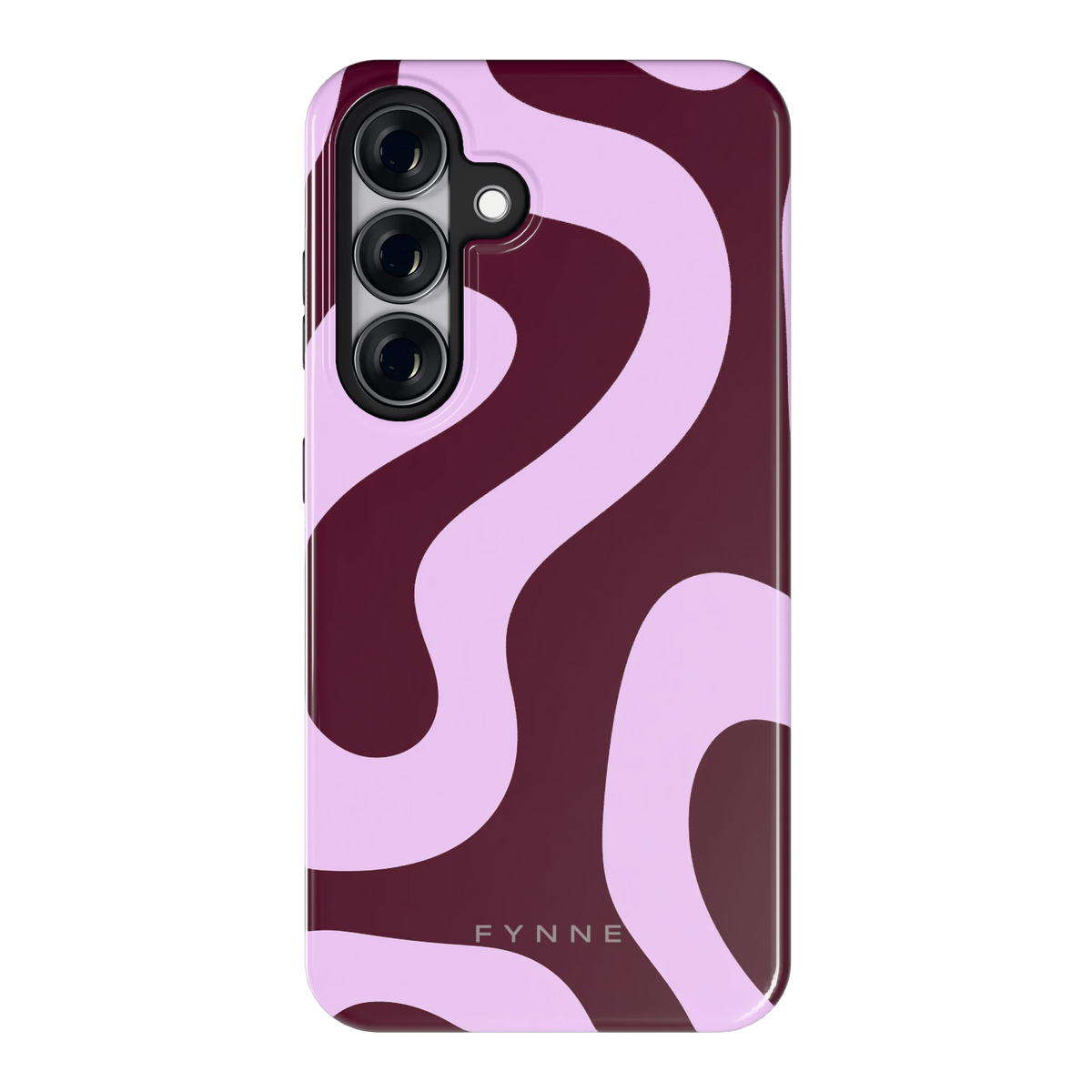 Lila Swirl hoesje voor Galaxy S25, achterkant
