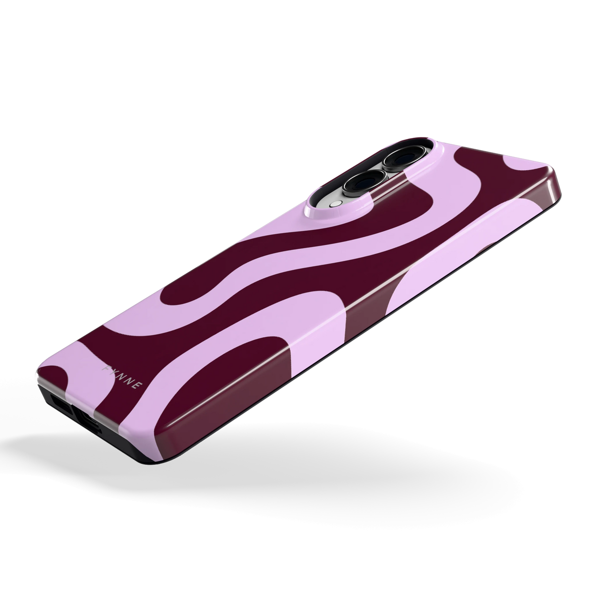 Lila Swirl hoesje voor Galaxy S25 Edge, schuin