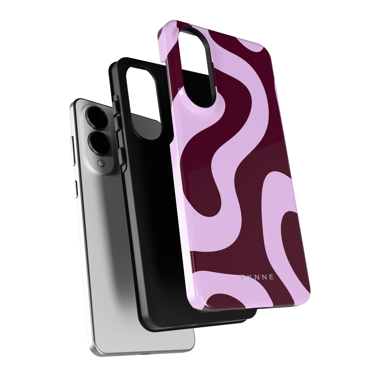 Lila Swirl hoesje voor Galaxy S25 Edge, los van de telefoon