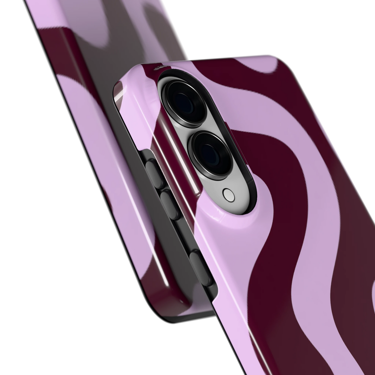Lila Swirl hoesje voor Galaxy S25 Edge, close-up