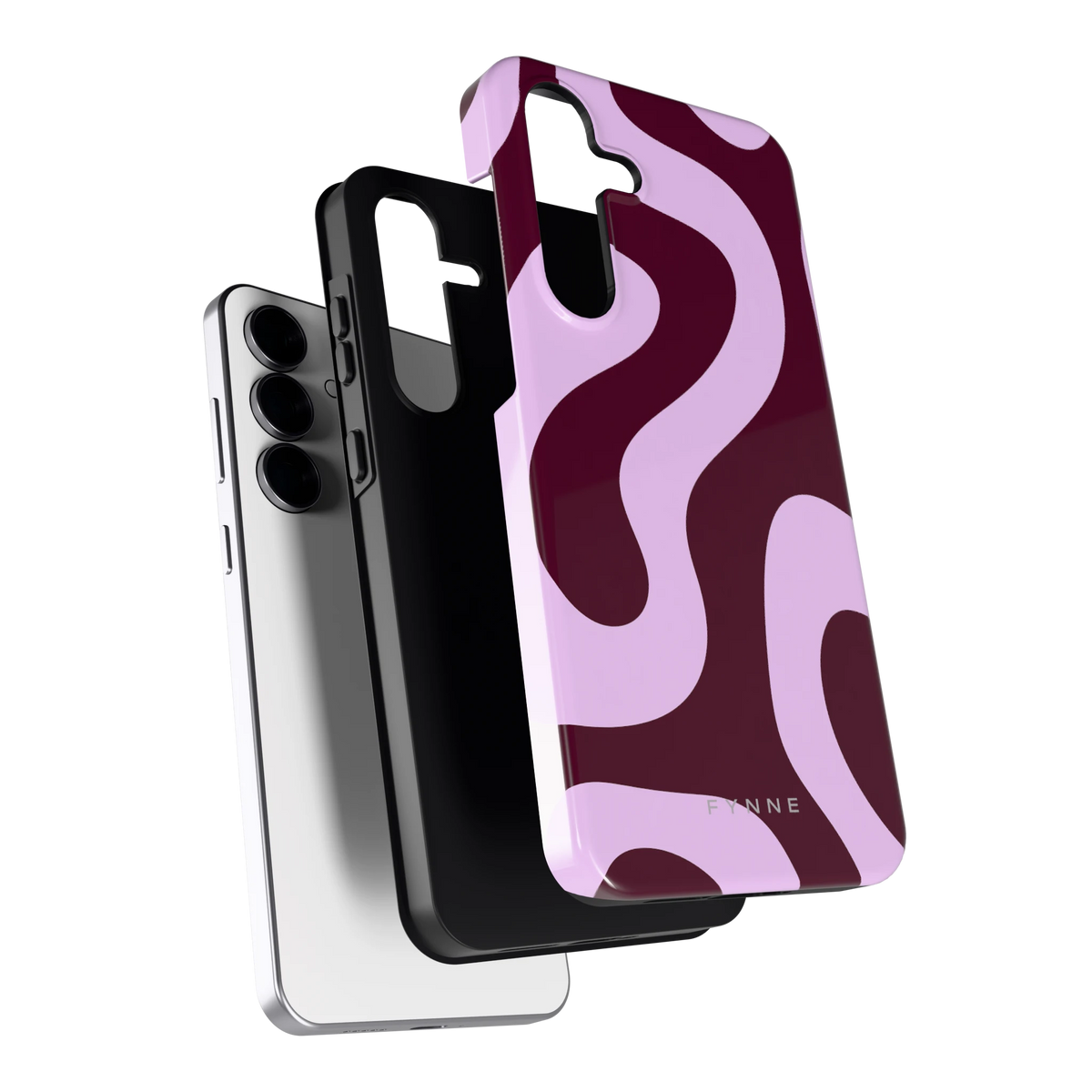 Lila Swirl hoesje voor Galaxy S25 FE, los van de telefoon