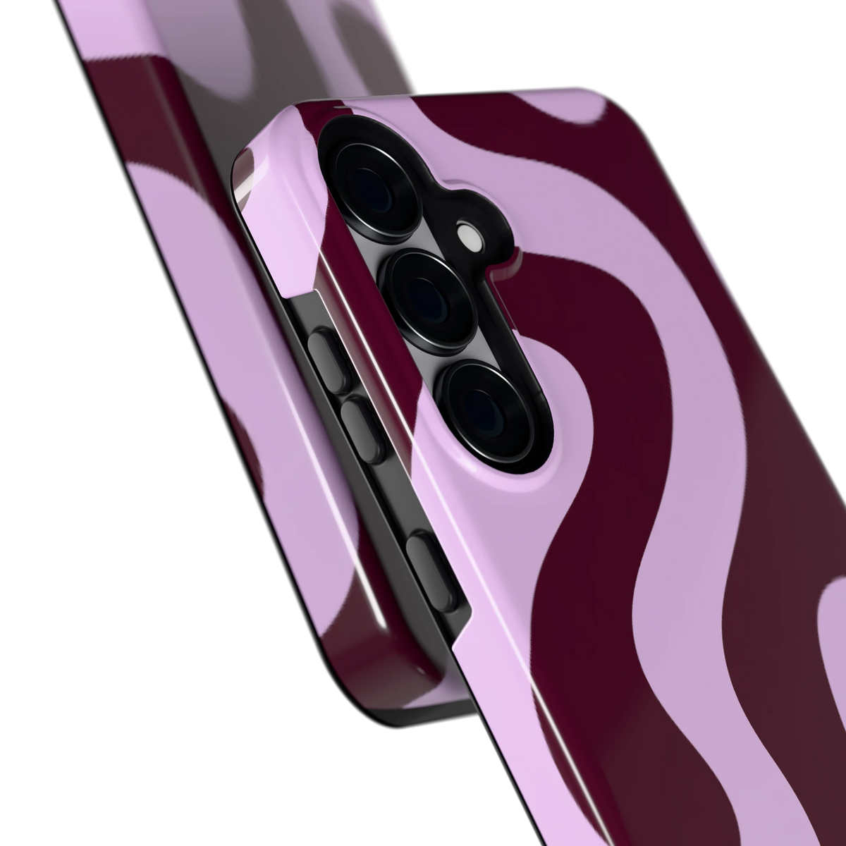 Lila Swirl hoesje voor Galaxy S25+, close-up