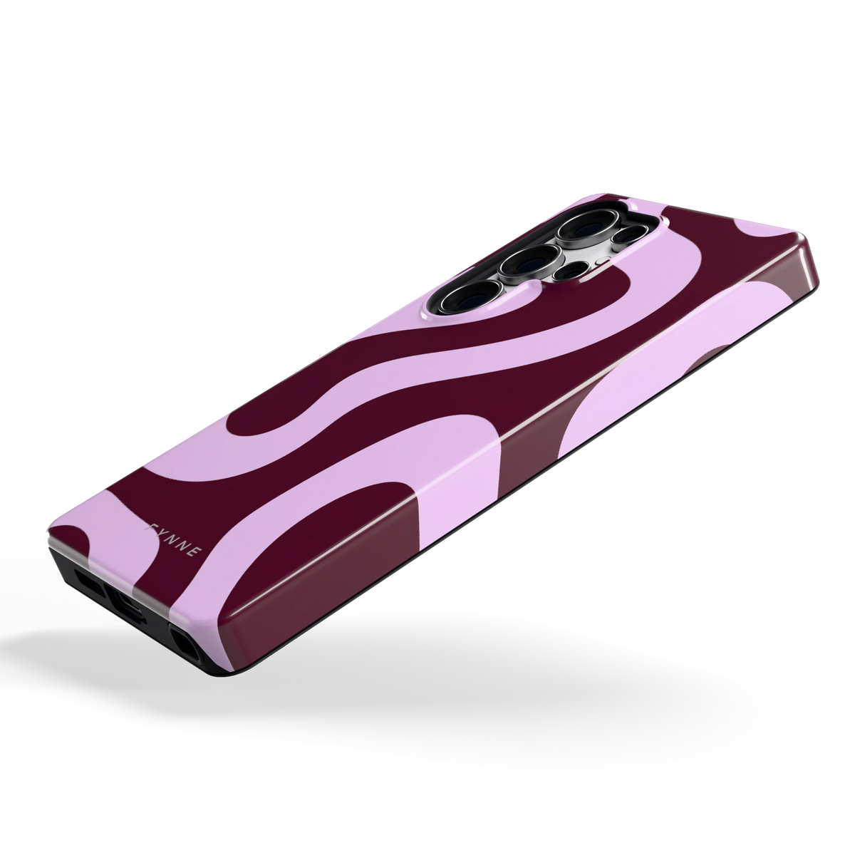 Lila Swirl hoesje voor Galaxy S25 Ultra, schuin