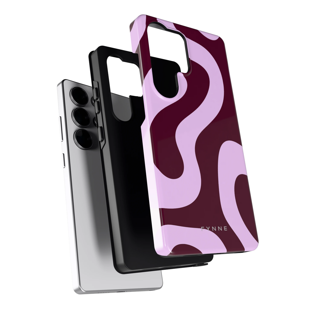 Lila Swirl hoesje voor Galaxy S25 Ultra, los van de telefoon