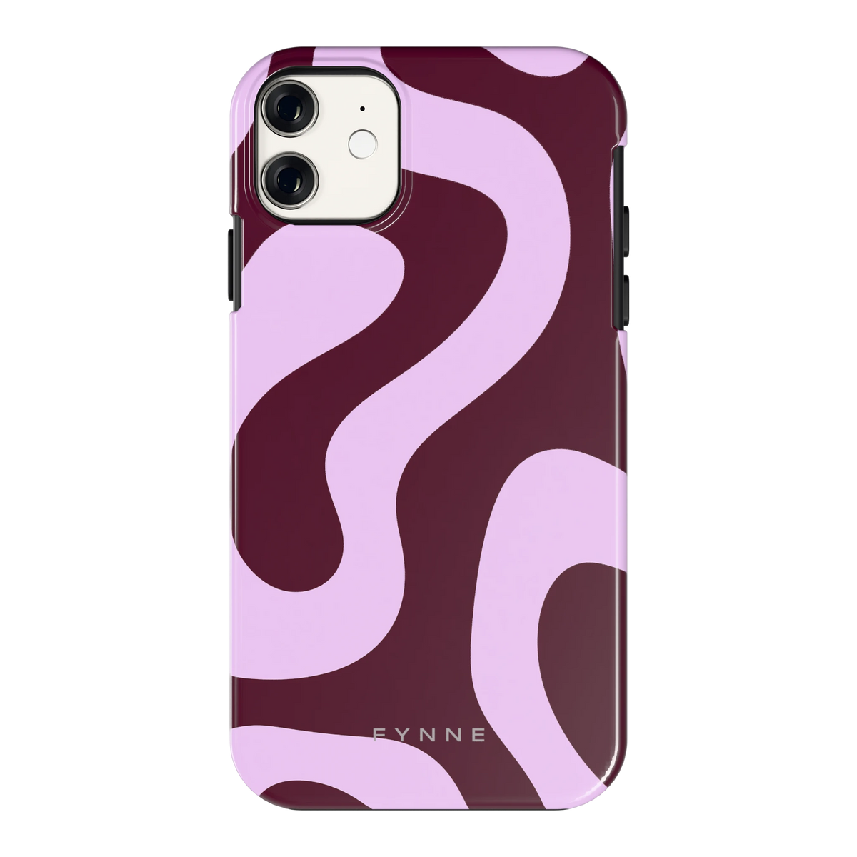 Lila Swirl hoesje voor iPhone 11, achterkant