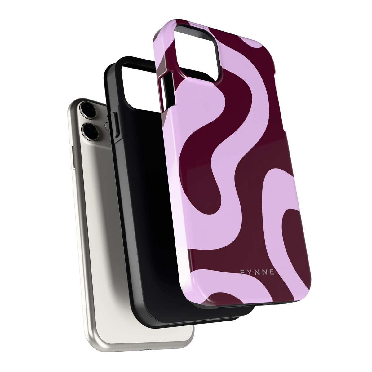 Lila Swirl hoesje voor iPhone 11, los van de telefoon