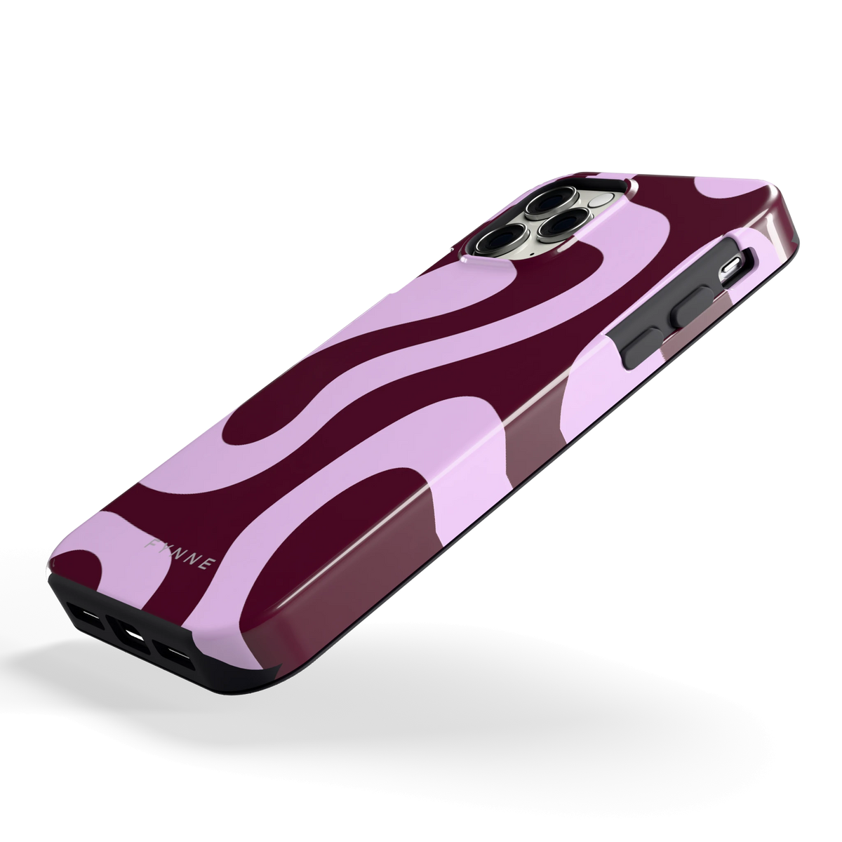 Lila Swirl hoesje voor iPhone 11 Pro, schuin