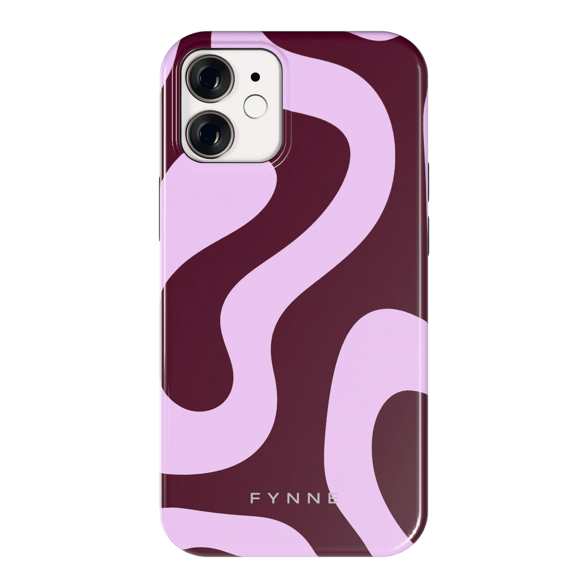 Lila Swirl hoesje voor iPhone 12 mini, achterkant
