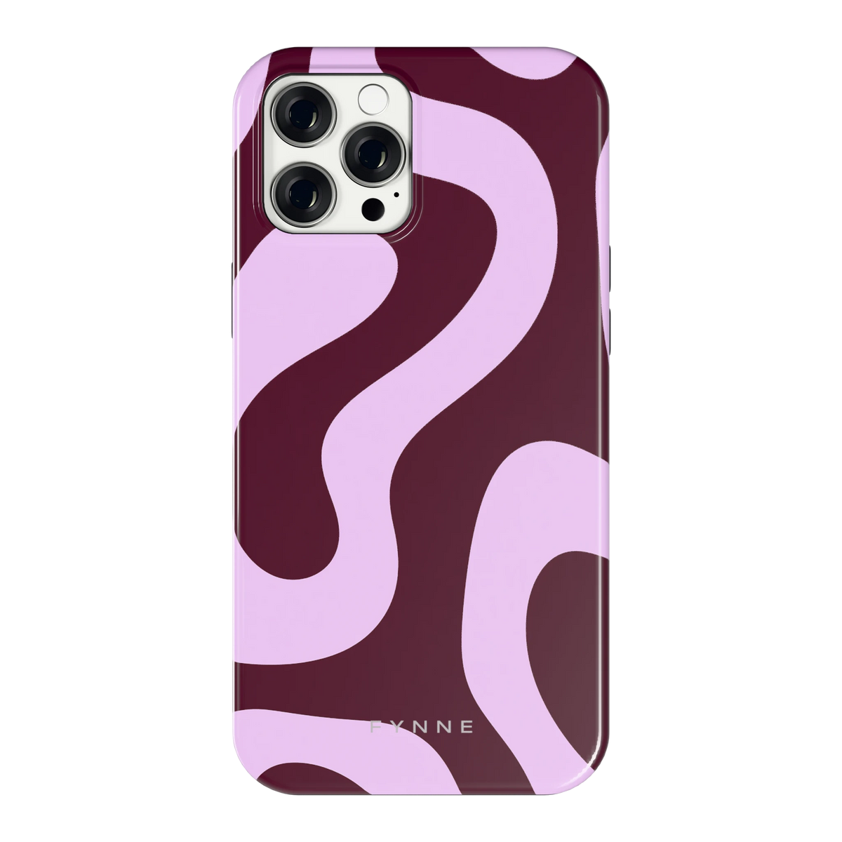 Lila Swirl hoesje voor iPhone 12 Pro Max, achterkant