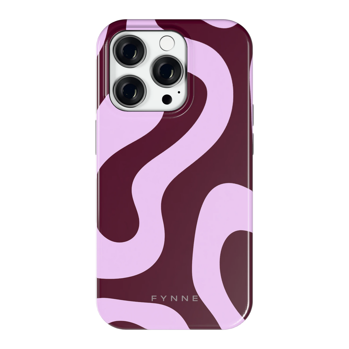 Lila Swirl hoesje voor iPhone 14 Pro, achterkant