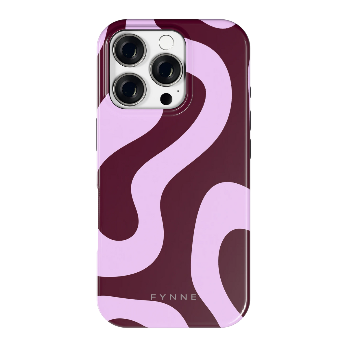 Lila Swirl hoesje voor iPhone 16 Pro, achterkant