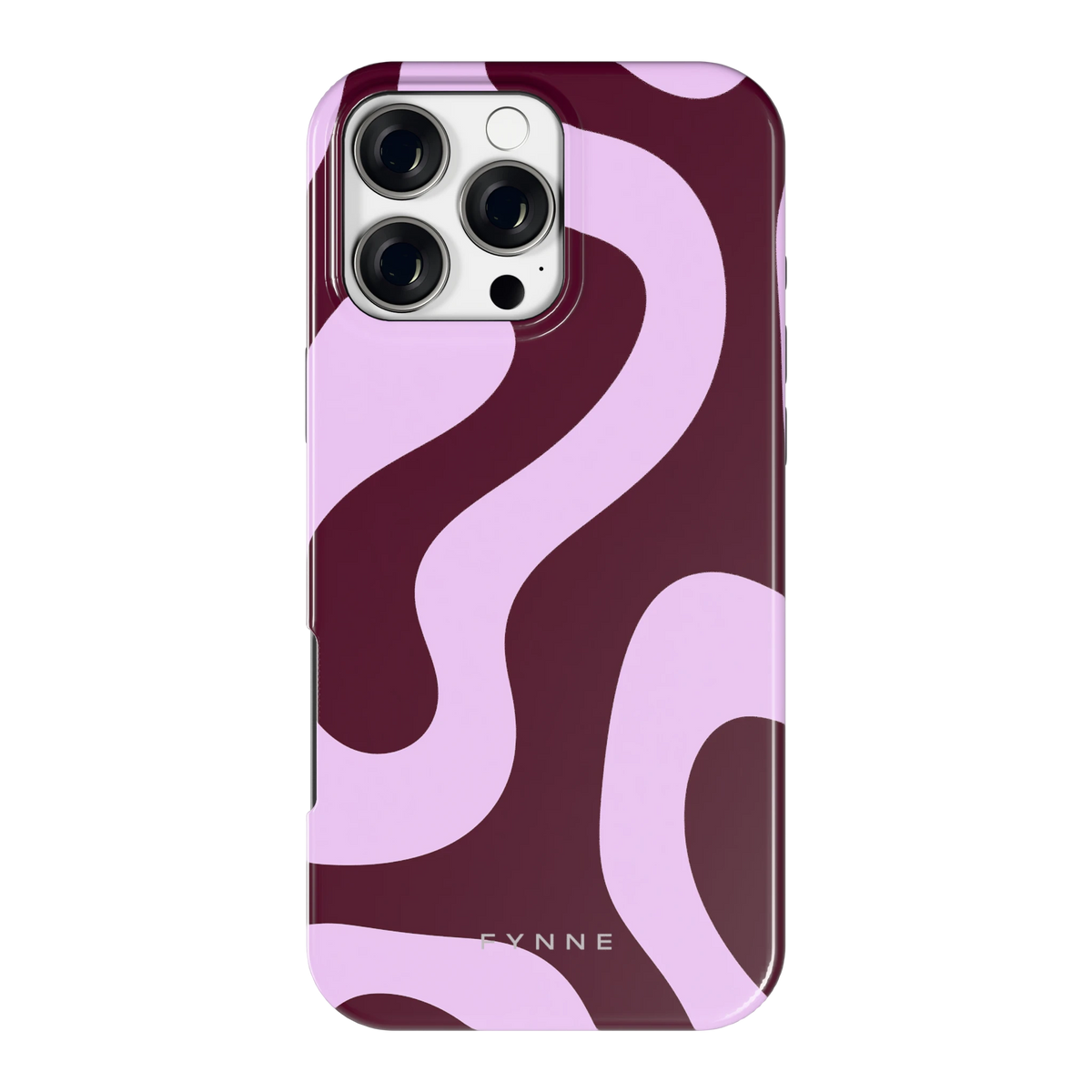 Lila Swirl hoesje voor iPhone 16 Pro Max, achterkant