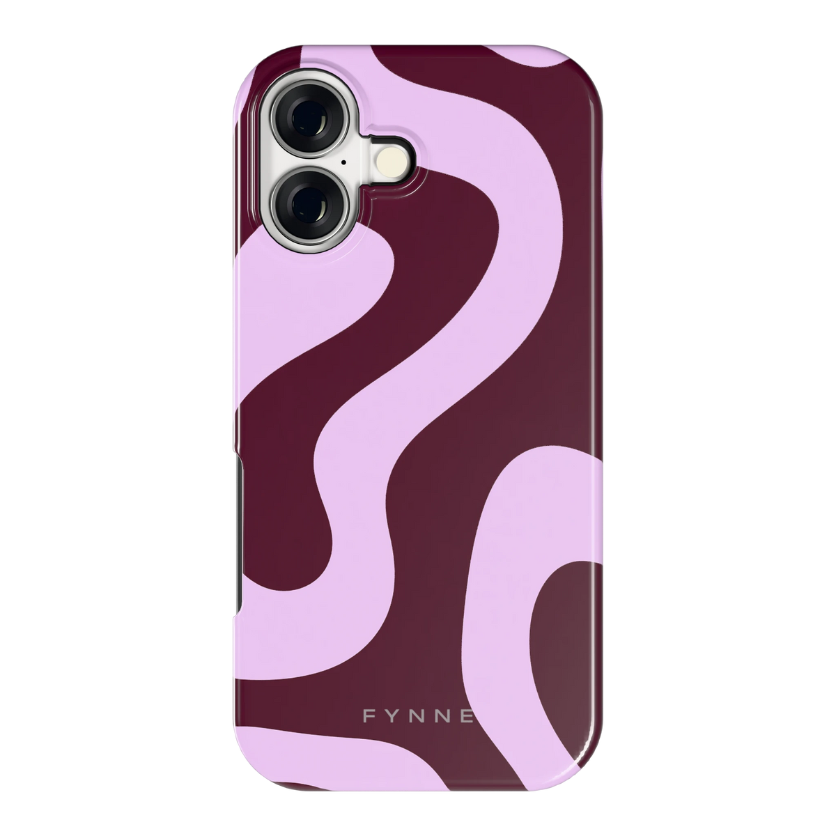Lila Swirl hoesje voor iPhone 17, achterkant