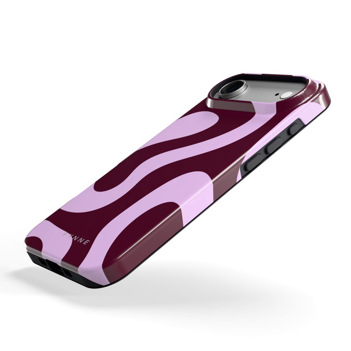 Lila Swirl hoesje voor iPhone Air, schuin