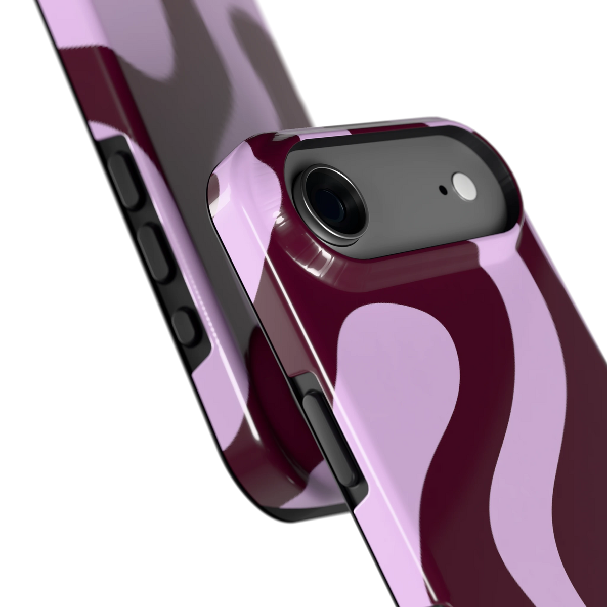Lila Swirl hoesje voor iPhone Air, close-up
