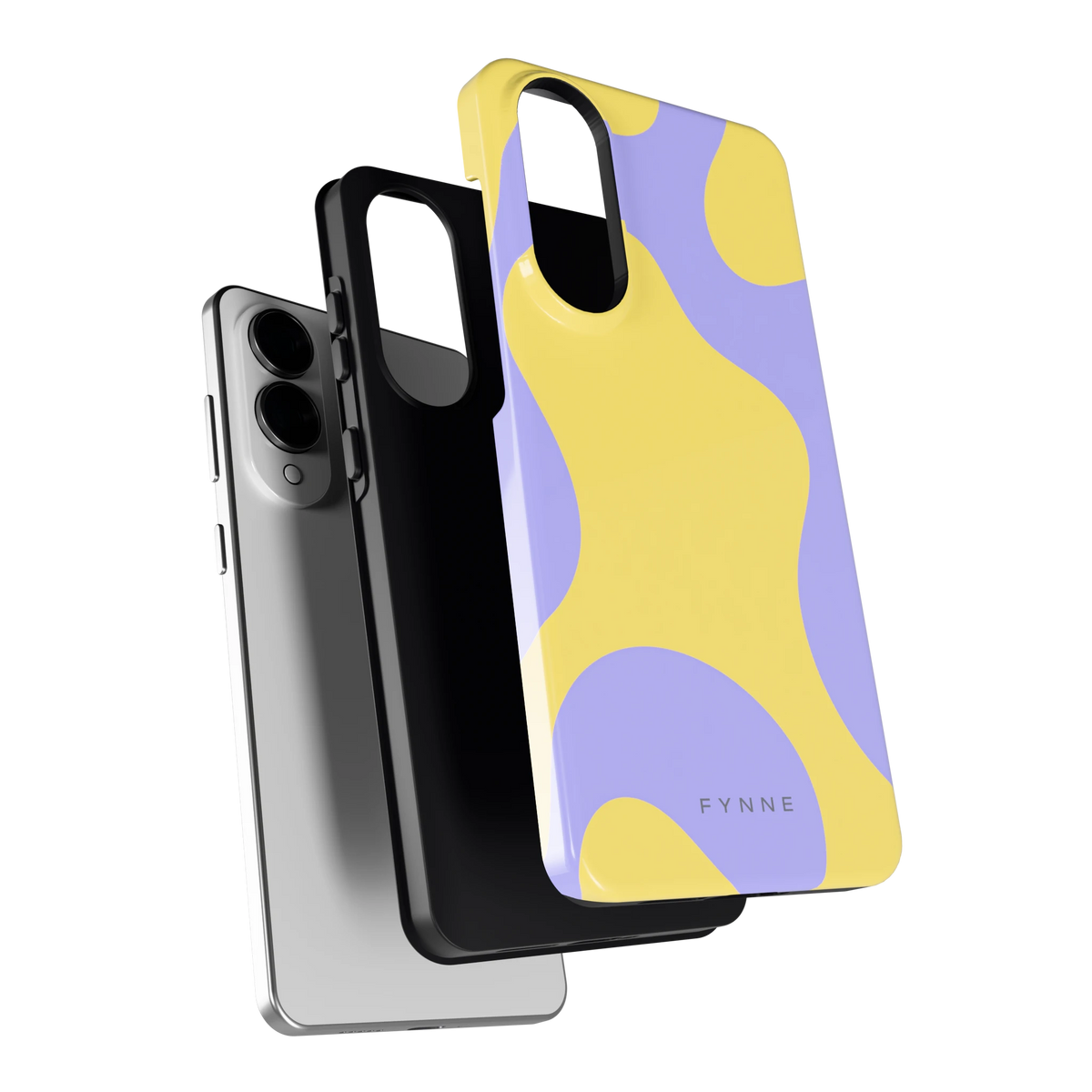Lila Gele Vlekken hoesje voor Galaxy S25 Edge, los van de telefoon