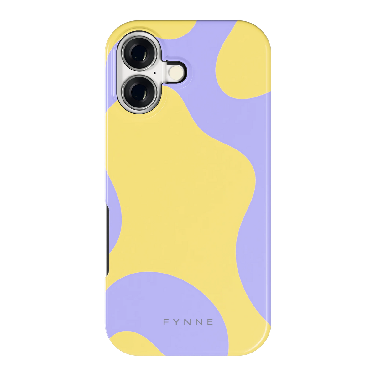 Lila Gele Vlekken hoesje voor iPhone 17, achterkant