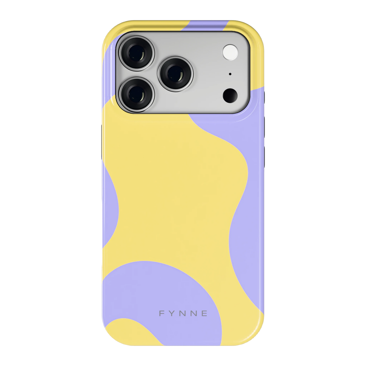 Lila Gele Vlekken hoesje voor iPhone 18 Pro, achterkant