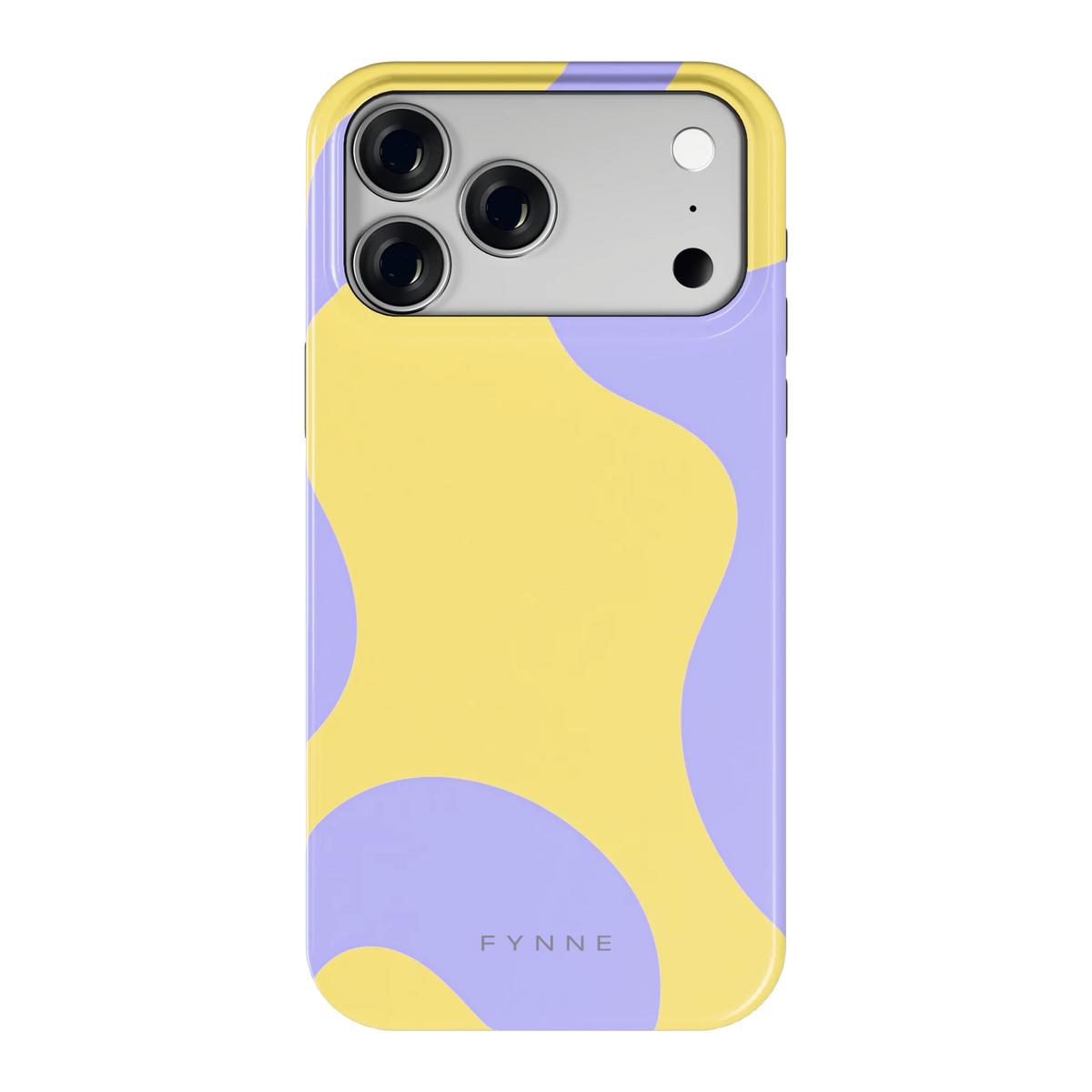 Lila Gele Vlekken hoesje voor iPhone 18 Pro Max, achterkant