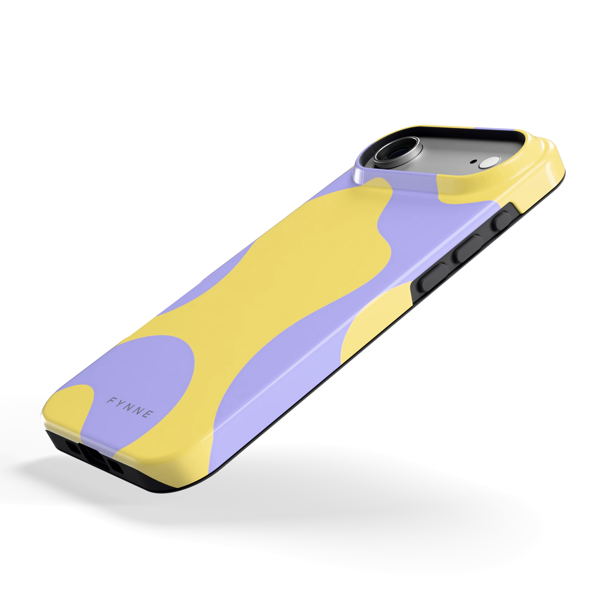 Lila Gele Vlekken hoesje voor iPhone Air, schuin
