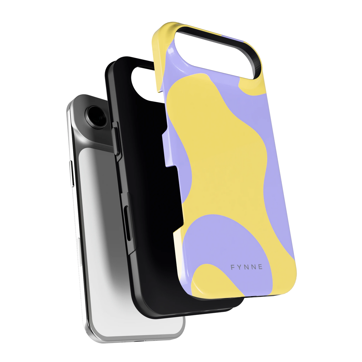 Lila Gele Vlekken hoesje voor iPhone Air, los van de telefoon