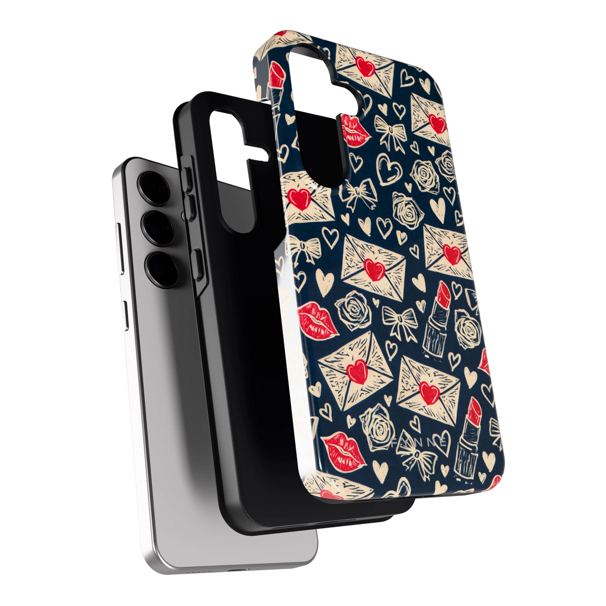 Liefdesbrieven hoesje voor Galaxy S24, los van de telefoon