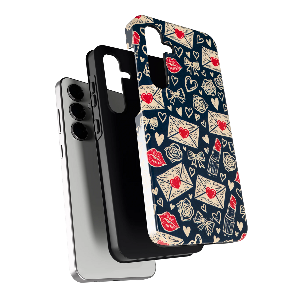 Liefdesbrieven hoesje voor Galaxy S24 FE, los van de telefoon