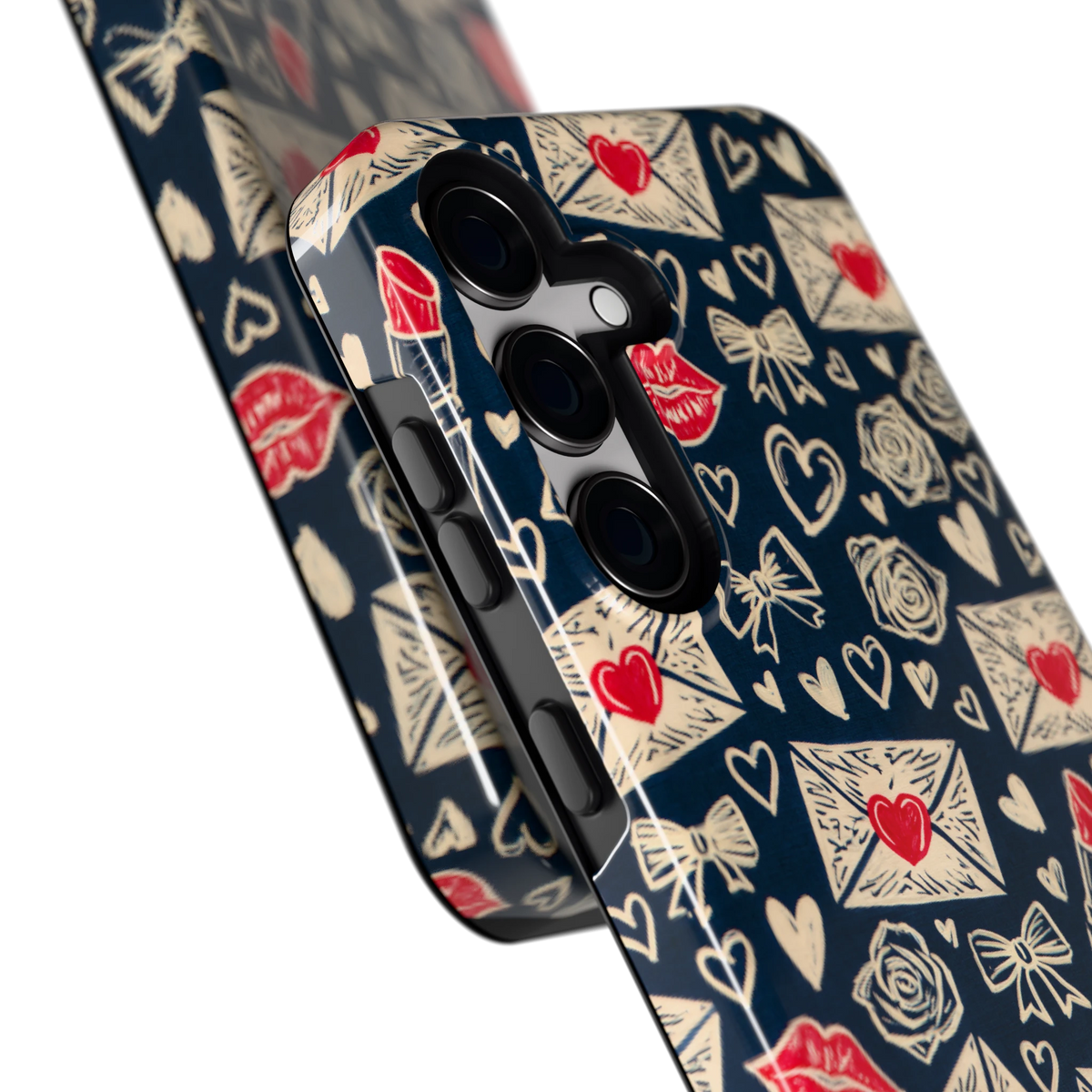 Liefdesbrieven hoesje voor Galaxy S24, close-up