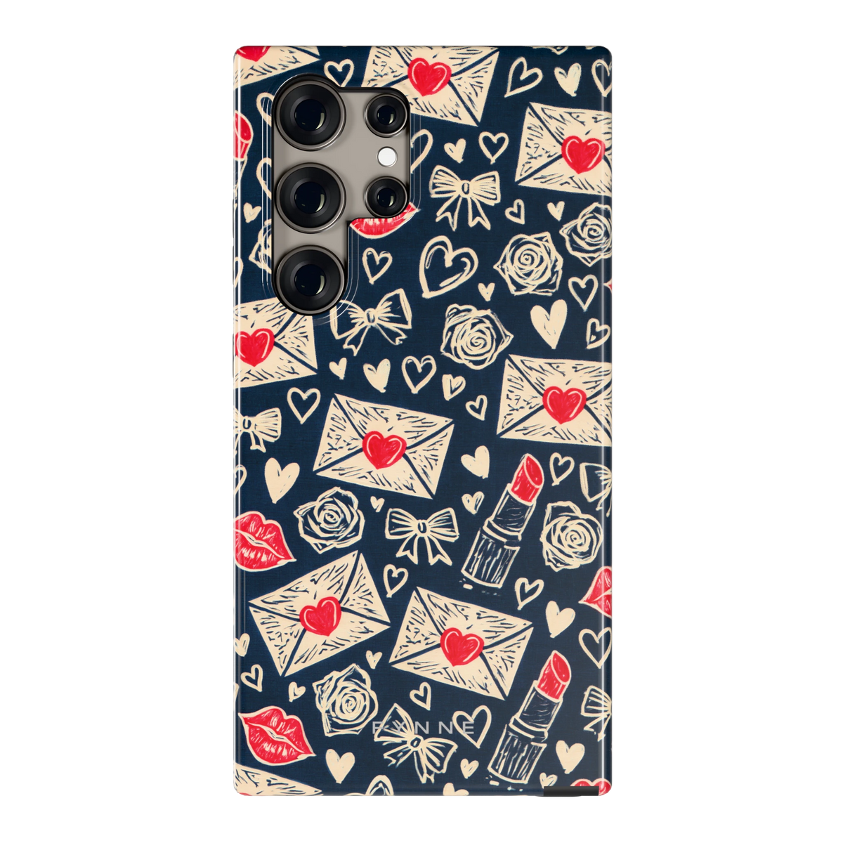 Liefdesbrieven hoesje voor Galaxy S24 Ultra, achterkant