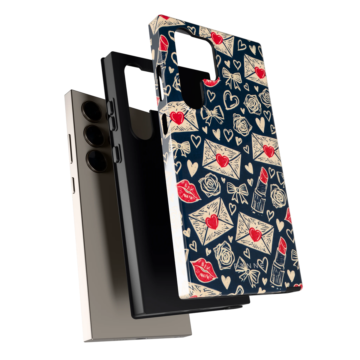 Liefdesbrieven hoesje voor Galaxy S24 Ultra, los van de telefoon