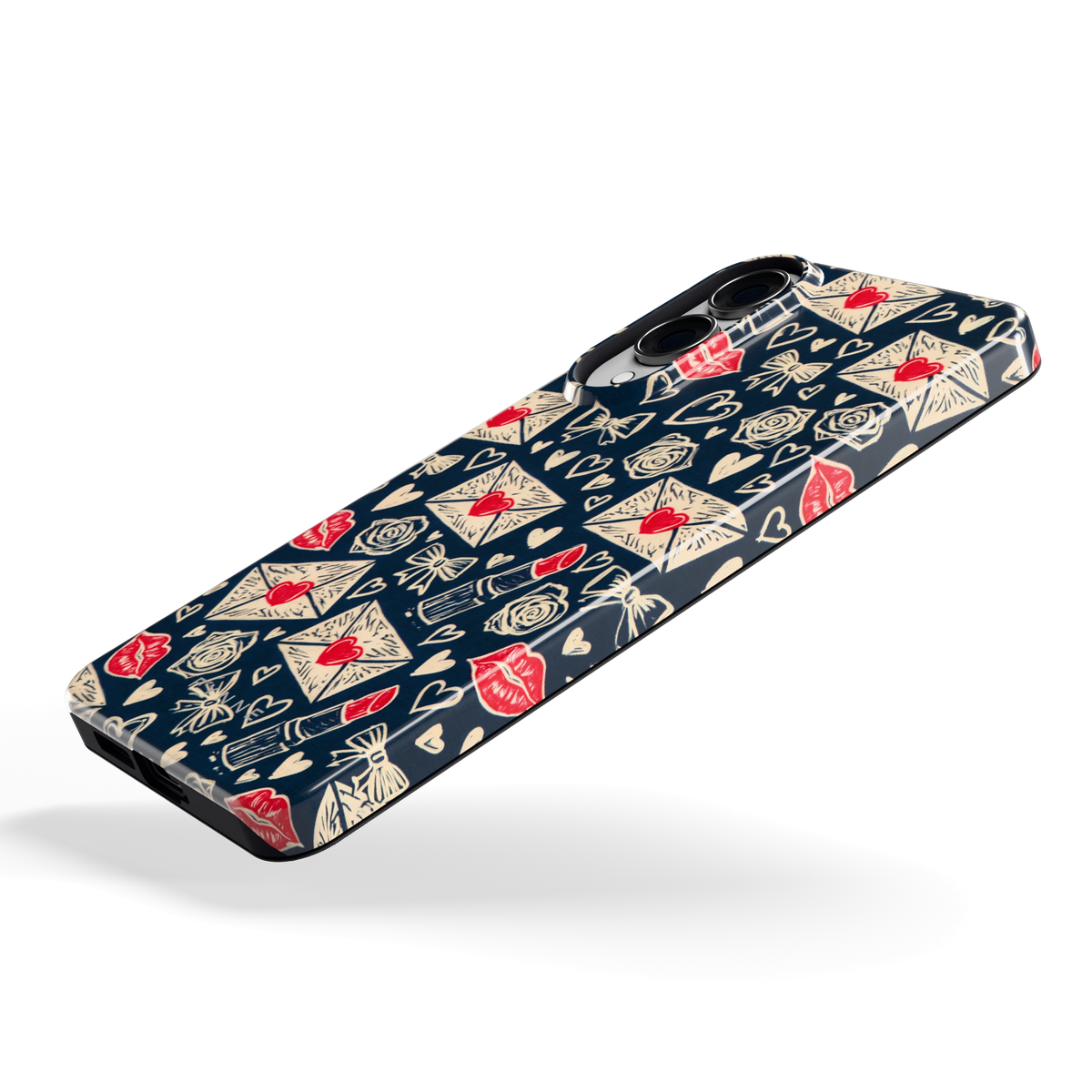 Liefdesbrieven hoesje voor Galaxy S25 Edge, schuin