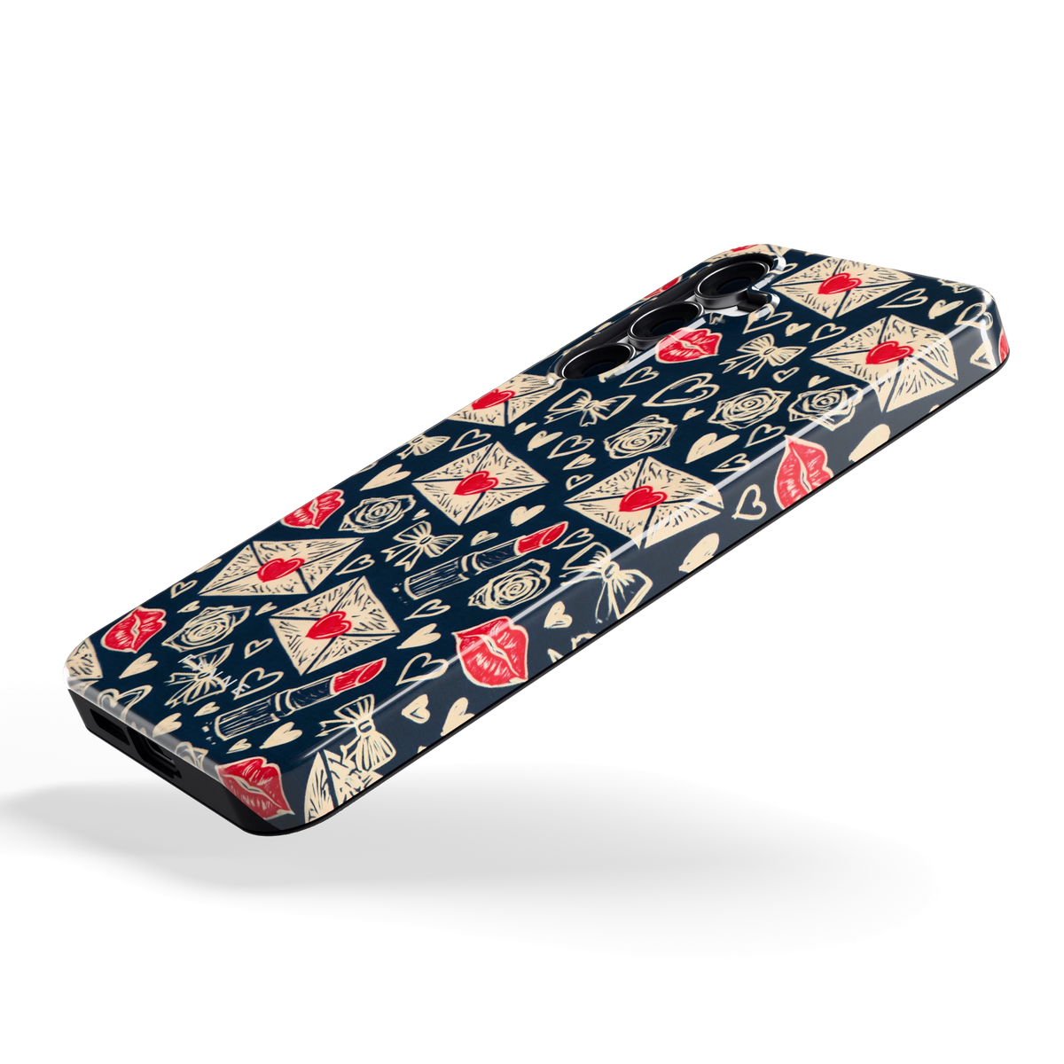 Liefdesbrieven hoesje voor Galaxy S25 FE, schuin