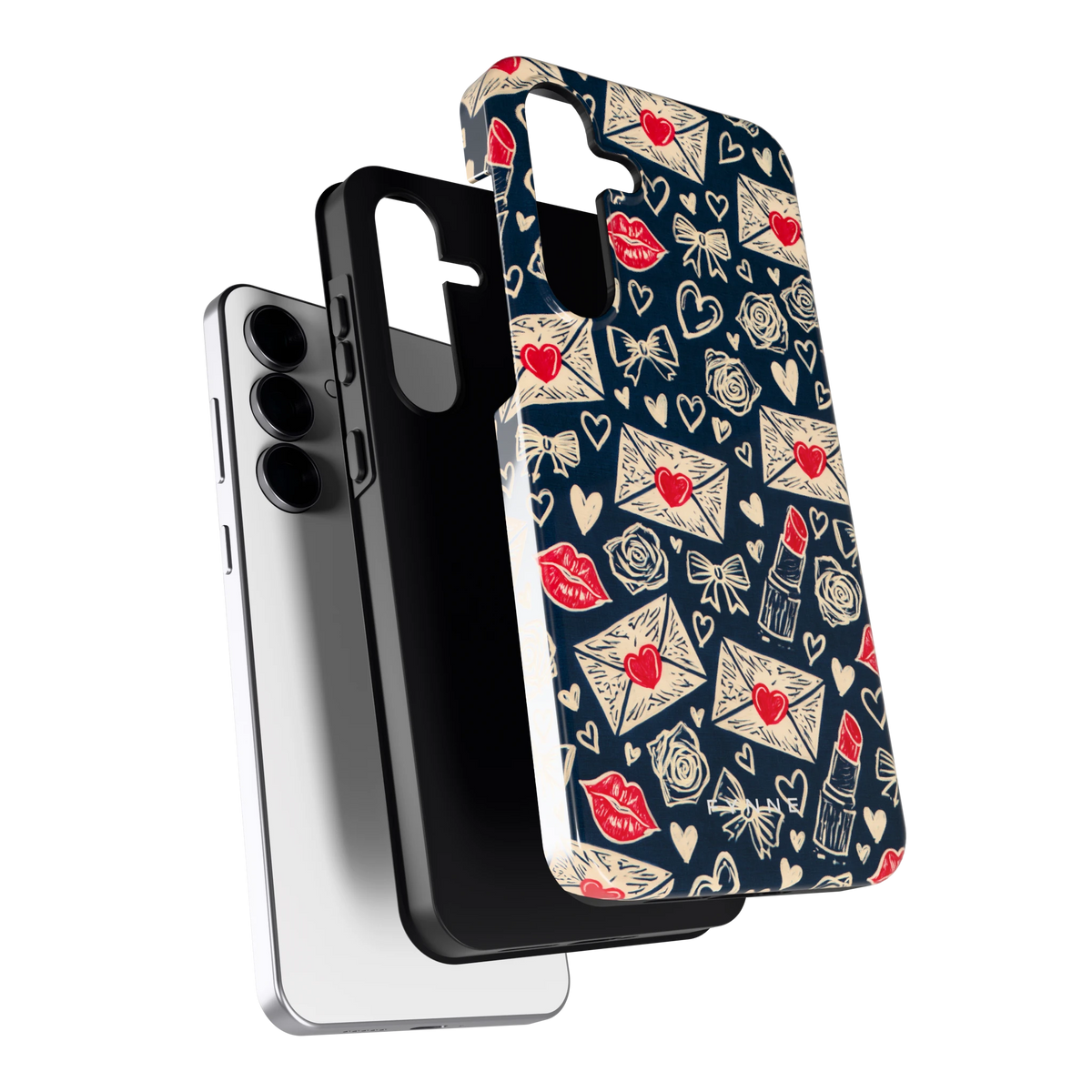 Liefdesbrieven hoesje voor Galaxy S25 FE, los van de telefoon